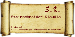 Steinschneider Klaudia névjegykártya